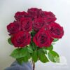 Букет из 9 красных роз под ленту